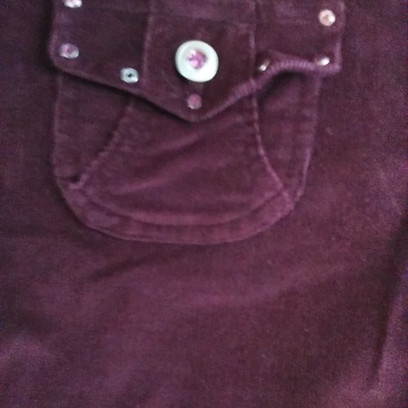 Pantalon bourgogne enfant velours cordé - Picture 2 of 4